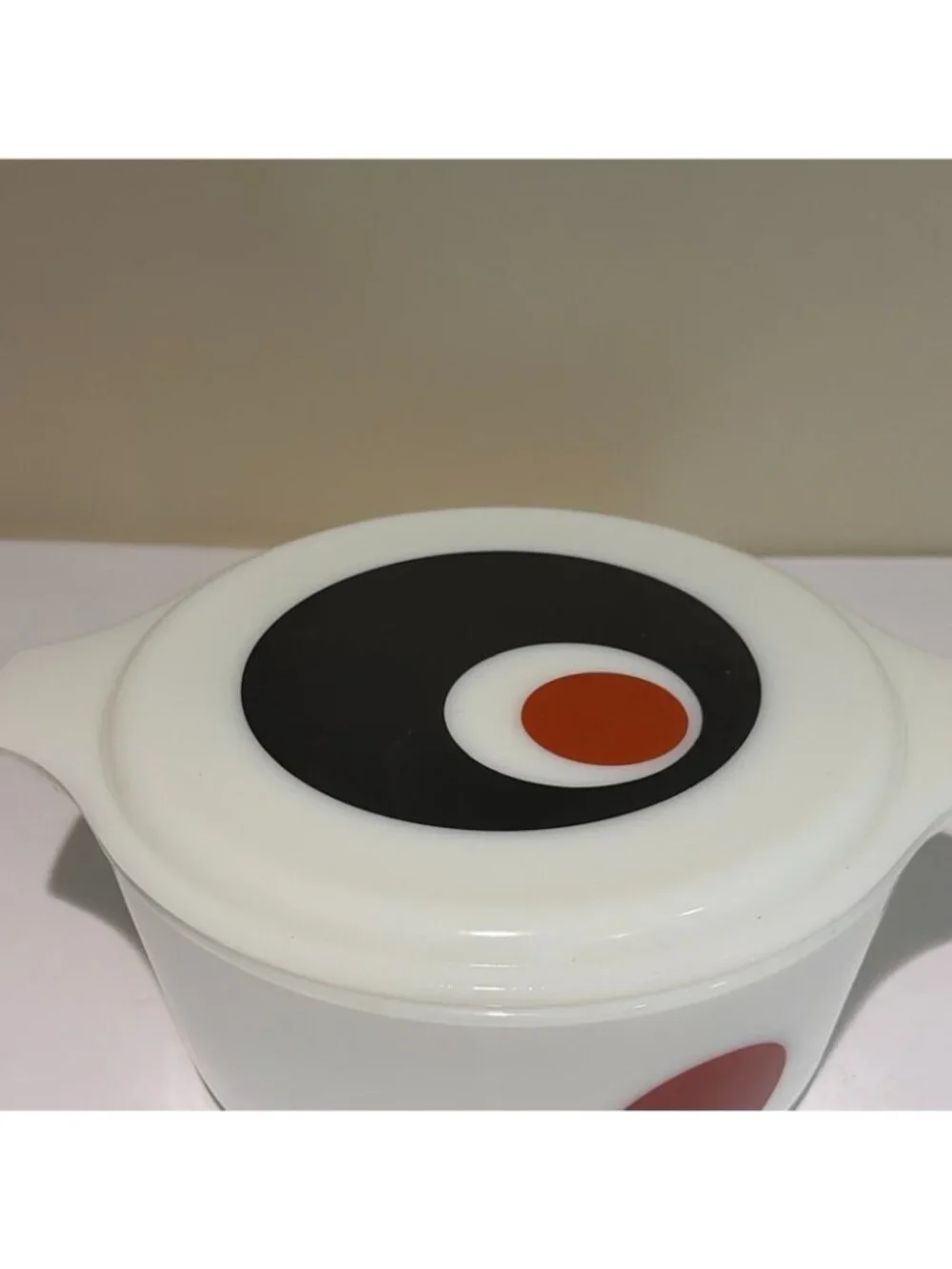 Vintage Pyrex Moon Deco Casserole Dish & Lid 2.5 Quarts 475-B Limited Ed 1971